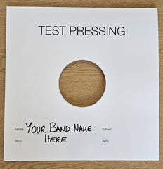 White LP Cardboard Record Sleeves Thick Outer Cover Test Press Vinyl