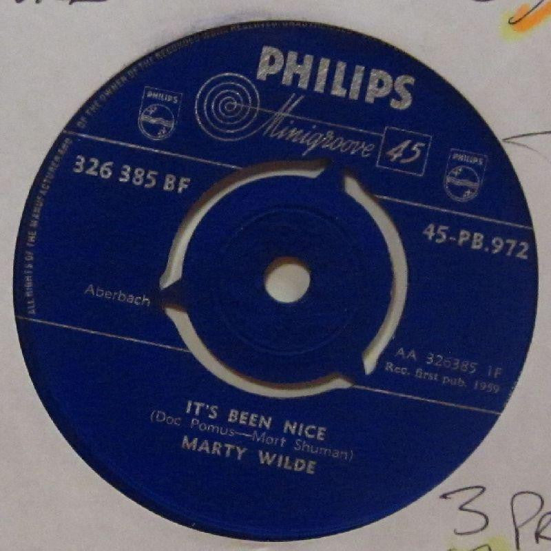 Marty Wilde-It's Been Nice-Philips-7" Vinyl