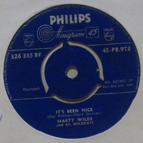 Marty Wilde-Its Been Nice-Philips-7" Vinyl