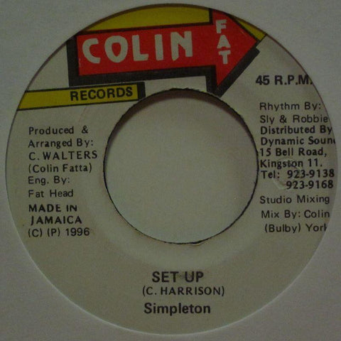 Simpleton-Set Up-Colin Fat-7" Vinyl