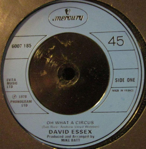 David Essex-Oh What A Circus-RAK-7" Vinyl