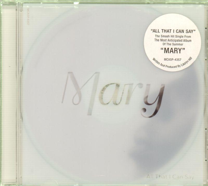 All That I Can Say-CD Single