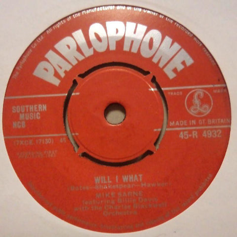 Mike Sarne-Will I Want-Parlophone-7" Vinyl