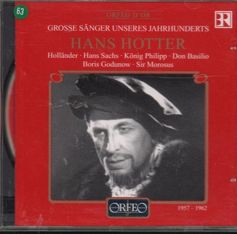 Wagner-Hans Hotter - Grosse Sanger Unseres Jahrhunderts-CD Album