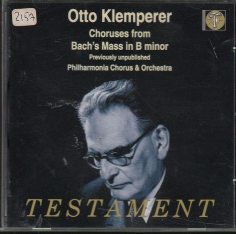 Philharmonia Orchestra-Choruses From Bach's Mass In B Minor (Klemperer)-CD Album