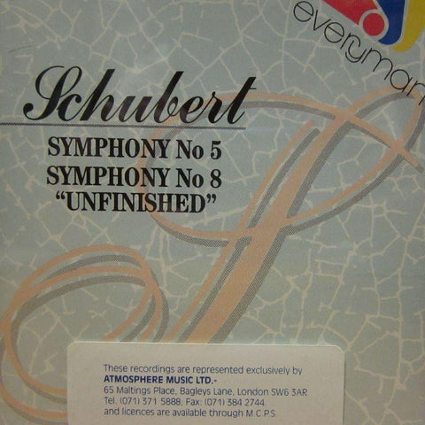 Schubert-Symphony No 5/No 8 'Unfinished'-Everyman-CD Album