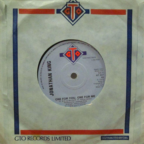 Jonathan King-One For You, One For Me-GTO-7" Vinyl