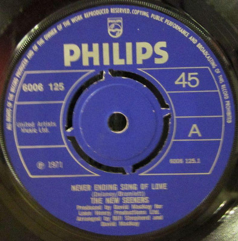 The New Seekers-Never Ending Song Of Love-Phillips-7" Vinyl