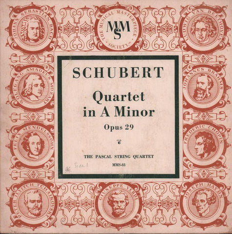 Schubert-Quartet In A Minor-Musical Masterpiece Society-10" Vinyl