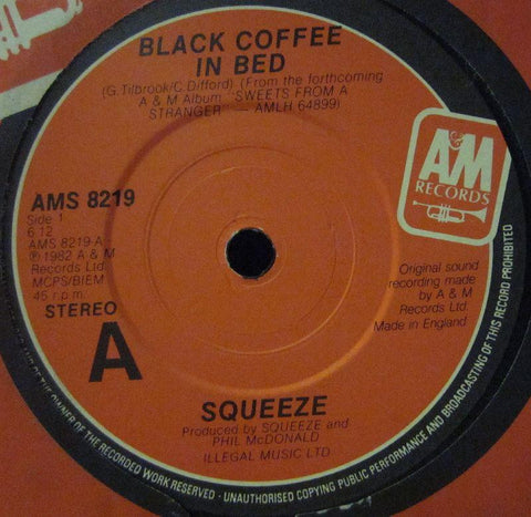 Squeeze-Black Coffee In Bed-A & M-7" Vinyl