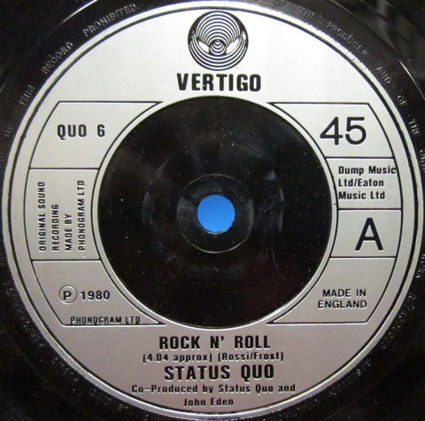 Status Quo-Rock N Roll-Vertigo-7" Vinyl