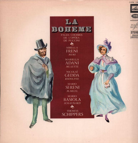 Puccini-La Boheme Highlights Freni Adani Gedda Sereni-Columbia-Vinyl LP