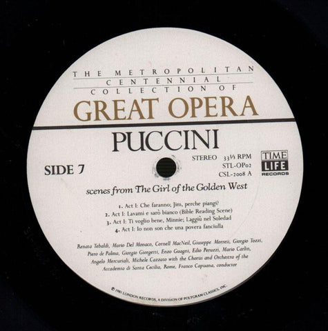 Puccini-Scenes From The Girl Of The Golden West Side 7/8-Timelife-Vinyl LP