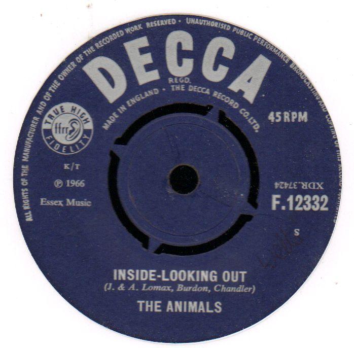 Inside Looking Out / Outcast-Decca-7" Vinyl