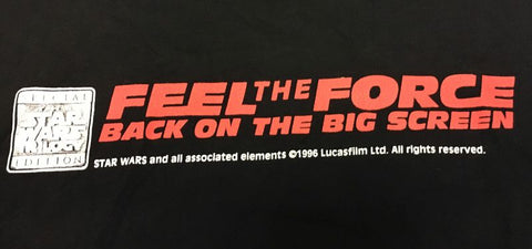 Star Wars: Feel The Force Back On The Big Screen-Black-T Shirt-Very Good