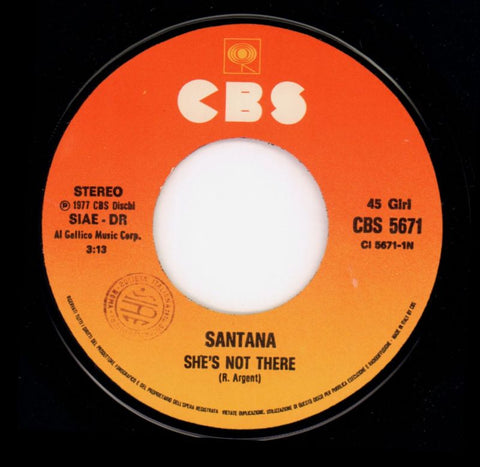 She's Not There-CBS-7" Vinyl P/S-Ex/Ex