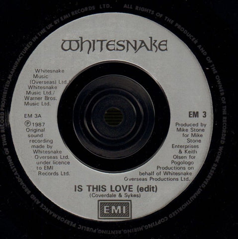 Is This Love-EMI-7" Vinyl-Ex/Ex