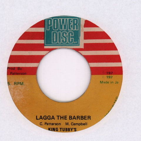 Barber Saloon/ Lagga The Barber-Power Disc-7" Vinyl-Ex/G