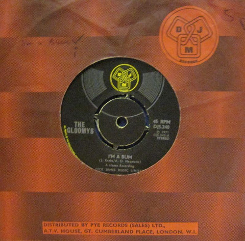 The Gloomys-I'm A Bum-DJM-7" Vinyl