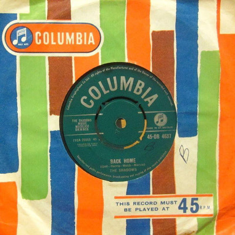 The Shadows-Back Home-Columbia-7" Vinyl