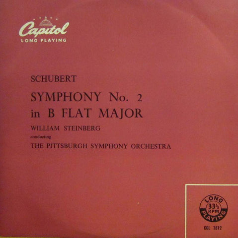 Schubert-Symphony No.2-Capitol Classics-10" Vinyl