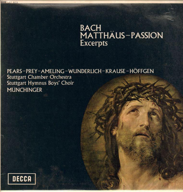 Bach-Matthaus Passion-Decca-Vinyl LP