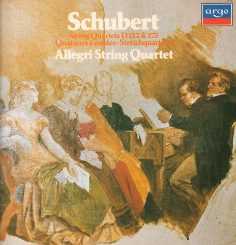 Schubert-String Quartets Allegri String Quartet-Argo-Vinyl LP