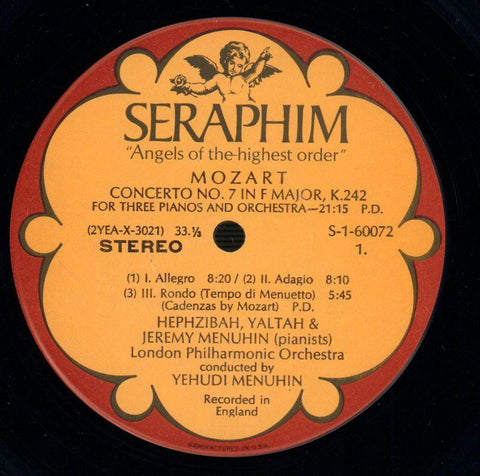 The Two And Three Piano Concertos Menhuin-Seraphim-Vinyl LP-Ex/Ex