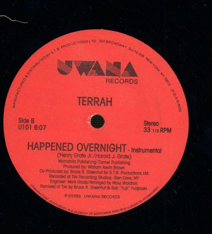 Happened Overnight-Uwana-12" Vinyl-VG/VG