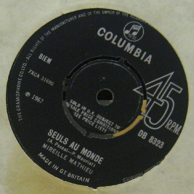 Mireille Mathieu-Seuls Au Monde-Columbia-7" Vinyl