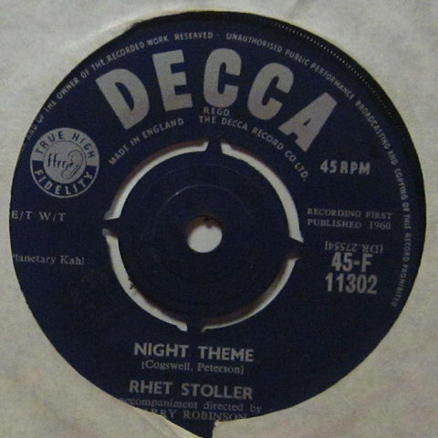 Rhet Stoller-Night Theme-Decca-7" Vinyl