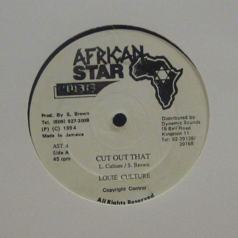 Louie Culture-Cut Out That/ Version-Afrkan Star Music-12" Vinyl