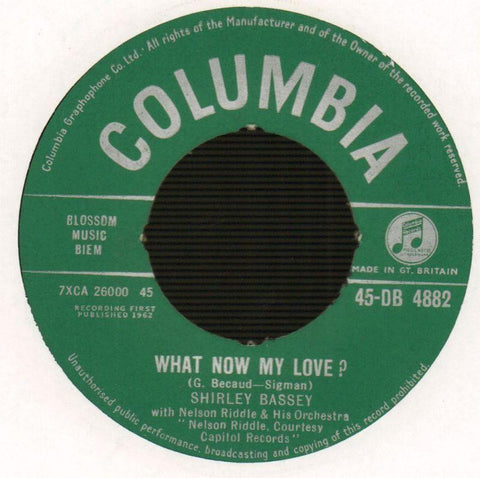 Shirley Bassey-What Now My Love?-Columbia-7" Vinyl