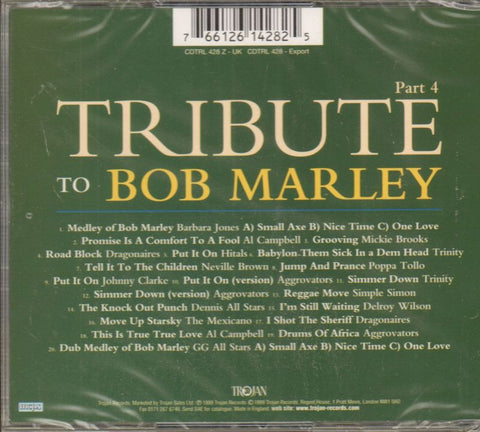 Tribute To Bob Marley Part 4-Trojan-CD Album-New