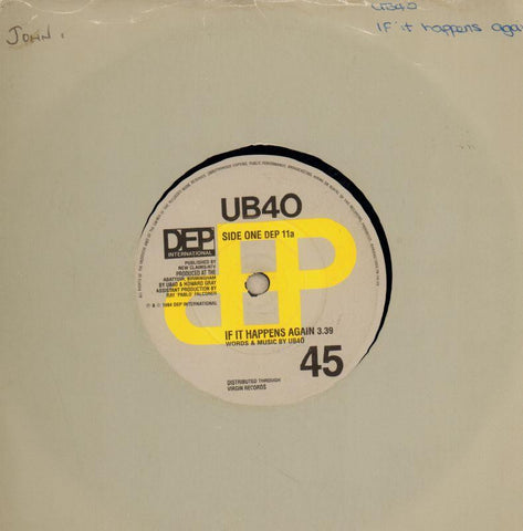 UB40-If It Happens Again-Dep International-7" Vinyl