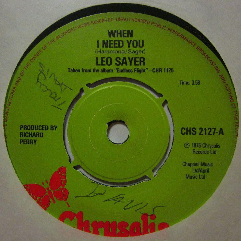 Leo Sayer-When I Need You-Chrysalis-7" Vinyl