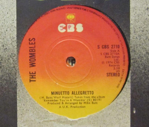 The Wombles-Minuetto Allegretto-CBS-7" Vinyl